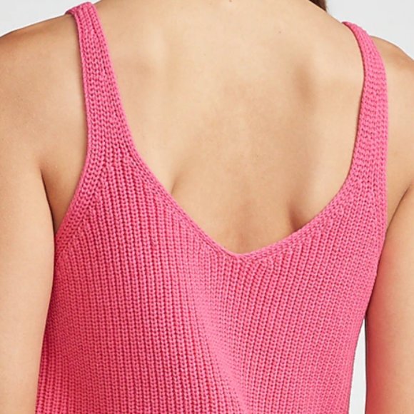 Express Ladygang:Pink Knit Sweater Tank: V-neck XS - Picture 4 of 6